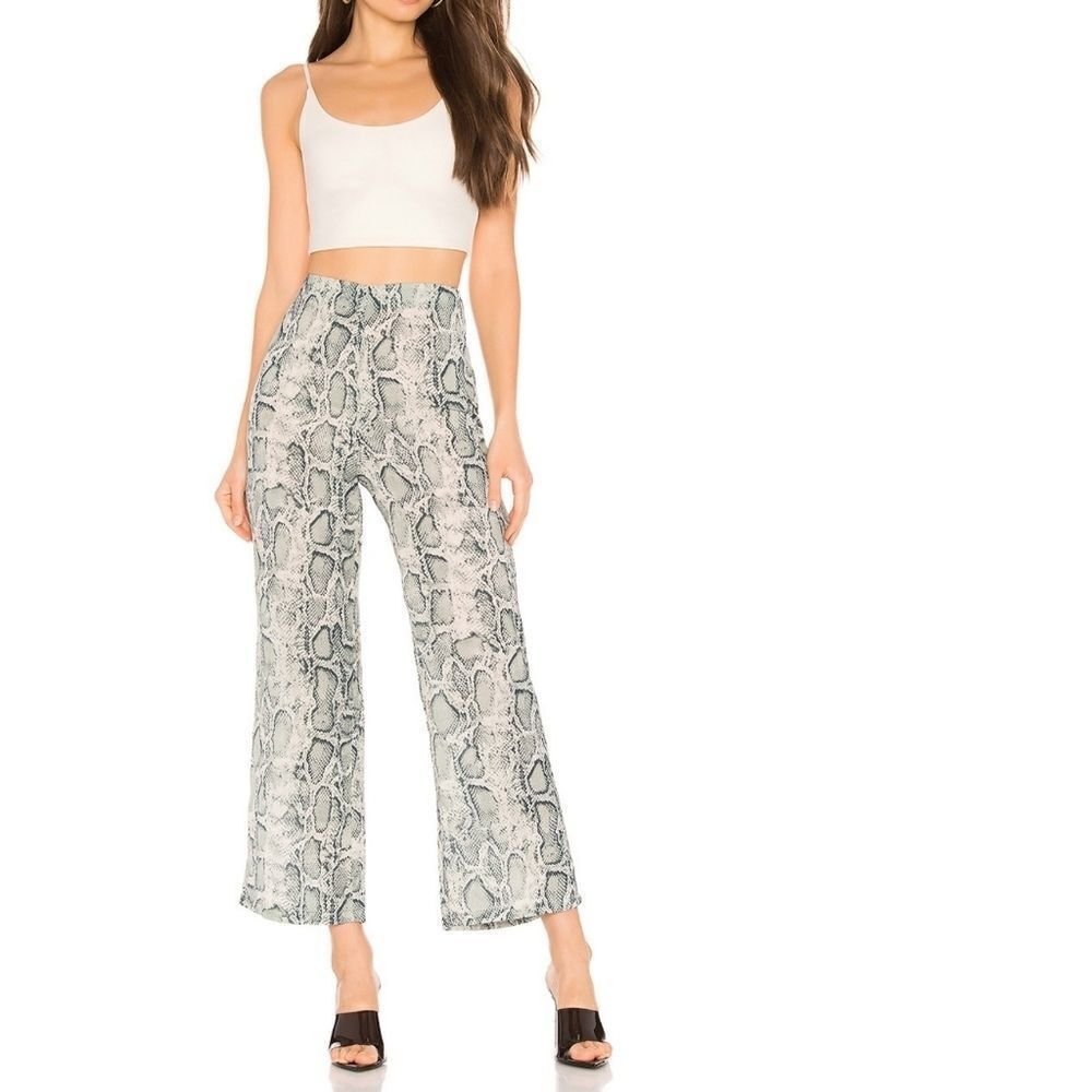 Revolve SUPERDOWN Abril Snake Wide Leg Pants M